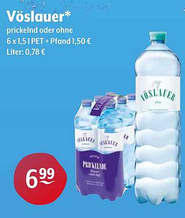Vöslauer 6 x 1,5 l PET - prickelnd oder ohne