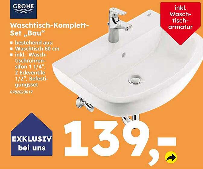 Waschtisch-Komplett-Set „Bau“