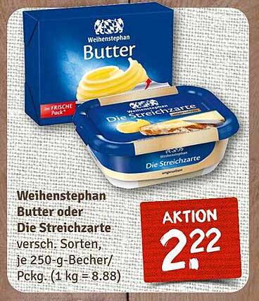 Weihenstephan Butter oder Die Streichzarte, 250-g-Becher