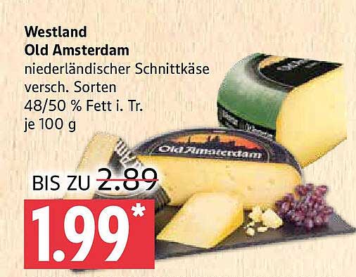 Westland Old Amsterdam niederländischer Schnittkäse