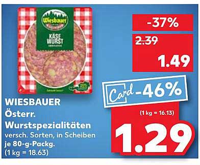 WIESBAUER Käse Wurst 80-g-Pack