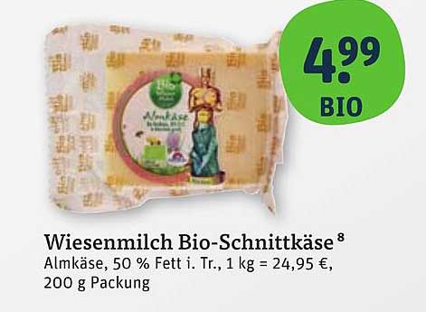 Wiesenmilch Bio-Schnittkäse 200 g