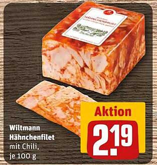 Wiltmann Hähnchenfilet mit Chili, je 100 g