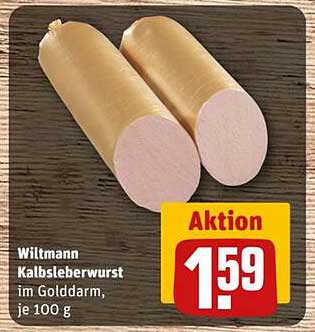 Wiltmann Kalbsleberwurst im Golddarm, je 100 g
