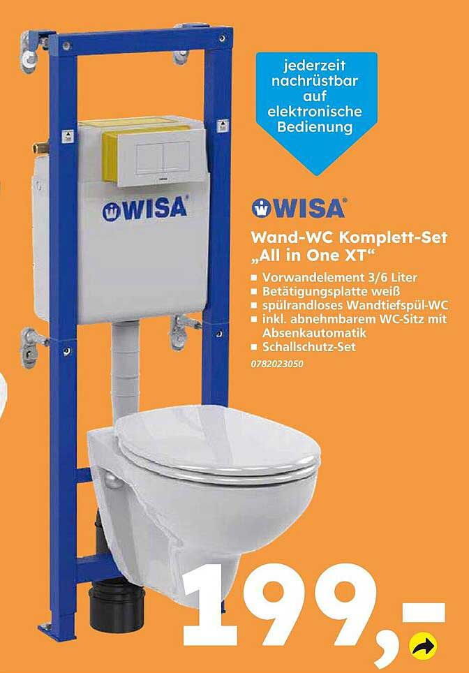 WISA Wand-WC Komplett-Set „All in One XT“