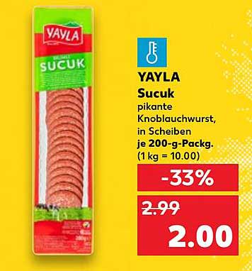 YAYLA Sucuk – pikante Knoblauchwurst in Scheiben