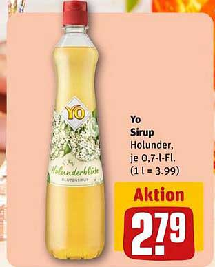 Yo Sirup Holunder, je 0,7-l-Fl.