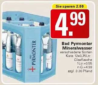 Bad Pyrmonter Mineralwasser 12x0,75L Kiste