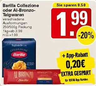 Barilla Collezione oder Al-Bronzo-Teigwaren 250/500g