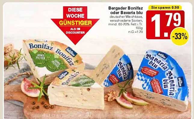 Bergader Bonifaz oder Bavaria blu – deutscher Weichkäse