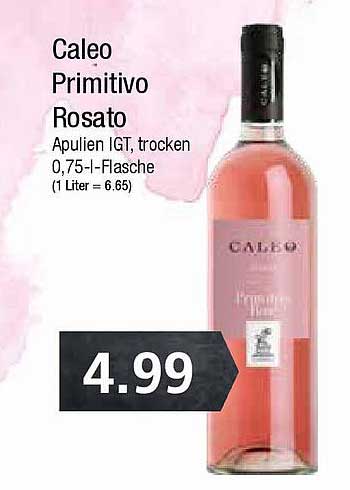 Caleo Primitivo Rosato 0,75 l – trockener Apulienwein