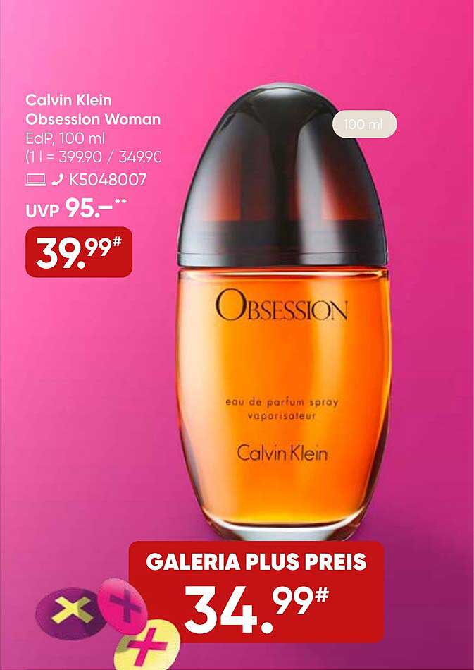 Calvin Klein Obsession Woman EdP, 100 ml