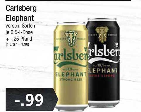 Carlsberg Elephant - starke Biervarianten in der 0,5L Dose