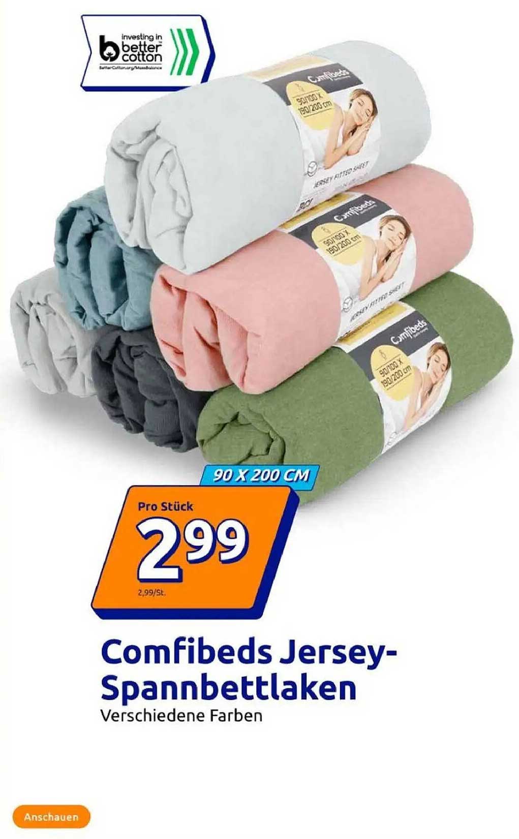 Comfibeds Jersey-Spannbettlaken - Verschiedene Farben