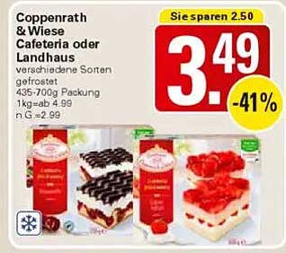 Coppenrath & Wiese Cafeteria oder Landhaus verschiedene Sorten gefrostet 435-700g