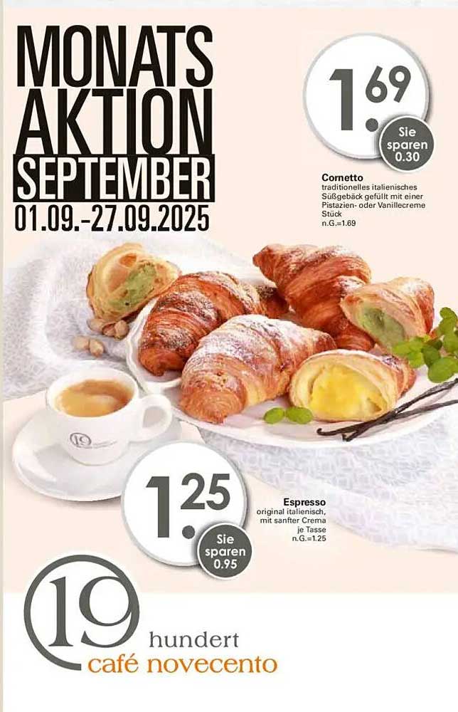 Cornetto und Espresso - Monatliche Aktion