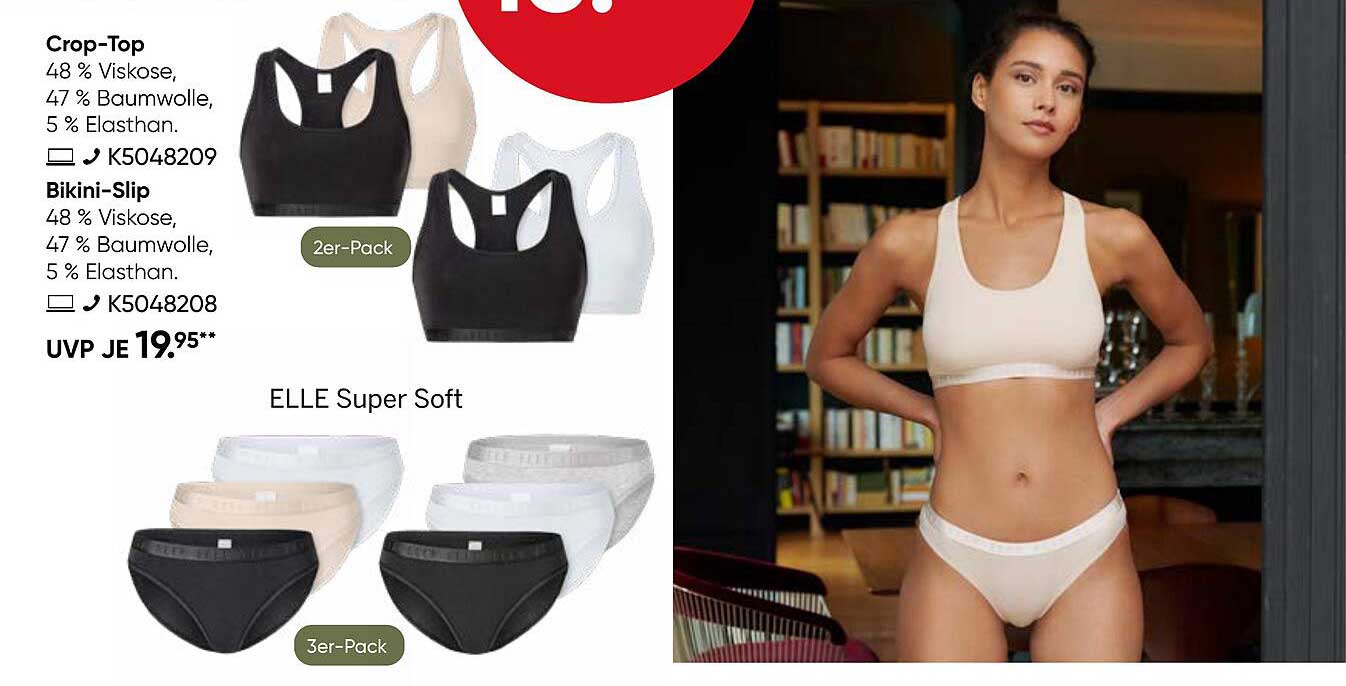Crop-Top und Bikini-Slip Set - 2er-Pack zum Sonderpreis