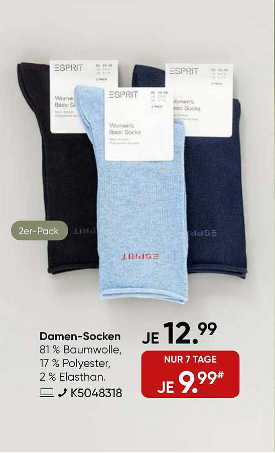 Damen-Socken 2er-Pack