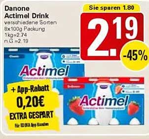 Danone Actimel Drink versch. Sorten 8x100g