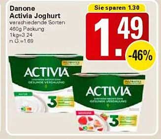 Danone Activia Joghurt 460g - verschiedene Sorten