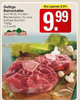 Deftige Beinscheibe vom Rind – für eine kräftige Bouillon!