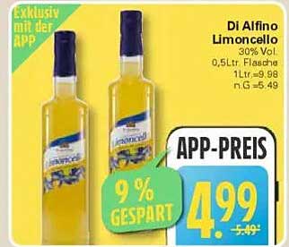 Di Alfino Limoncello 0,5L Flasche, 30% Vol.
