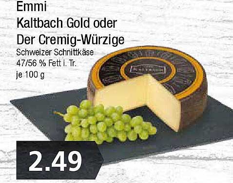 Emmi Kaltbach Gold oder Der Cremig-Würzige Schweizer Schnittkäse