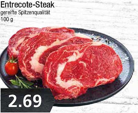 Entrecote-Steak gereifte Spitzenqualität 100 g