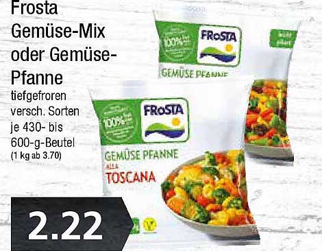 Frosta Gemüse-Mix oder Gemüse-Pfanne tiefgefroren – verschiedene Sorten je 430- bis 600-g-Beutel