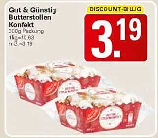 Gut & Günstig Butterstollen Konfekt