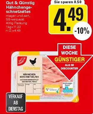 Gut & Günstig Hähnchen-Geschnetzeltes