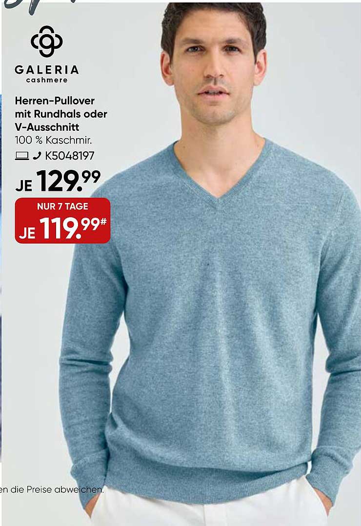 Herren-Pullover mit Rundhals oder V-Ausschnitt aus 100 % Kaschmir
