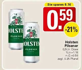 Holsten Pilsener 0,5 L Dose