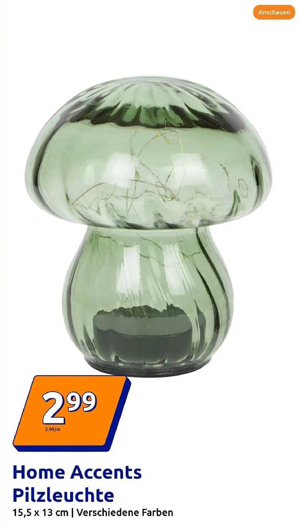 Home Accents Pilzleuchte - 15,5 x 13 cm | Verschiedene Farben