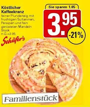 Köstlicher Kaffee kranz