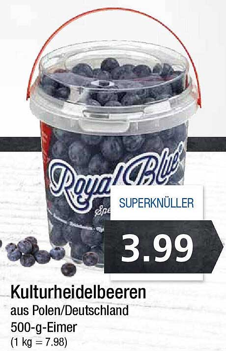 Kulturheidelbeeren aus Polen/Deutschland - 500-g-Eimer
