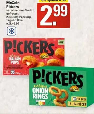 McCain Pickers - verschiedene Sorten gefroren 230/350g