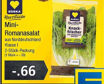 Mini-Romanasalat aus Norddeutschland Klasse I - 2-Stück-Packung