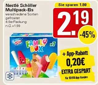 Nestlé Schöller Multipack-Eis – verschiedene Sorten gefrostet
