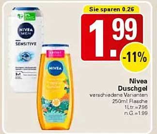 Nivea Duschgel verschiedene Varianten 250ml