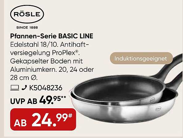 Pfannen-Serie BASIC LINE von Rösle