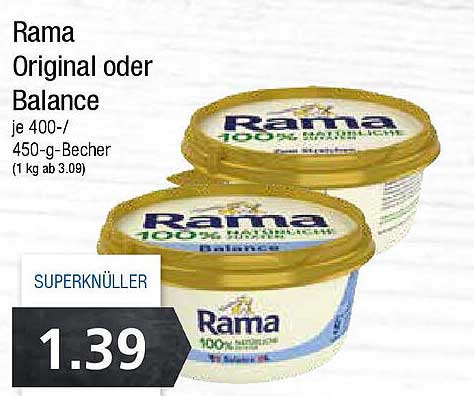 Rama Original oder Balance 450-g-Becher