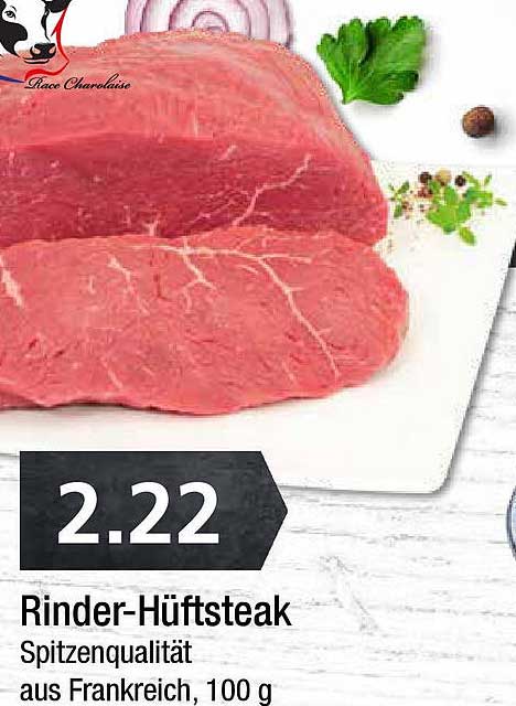 Rinder-Hüftsteak - Spitzenqualität aus Frankreich, 100 g
