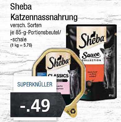 Sheba Katzennahrung verschieden. Sorten je 85-g-Portionsbeutel/-schale