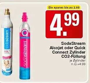 SodaStream Alcojet oder Quick Connect Zylinder CO2-Füllung