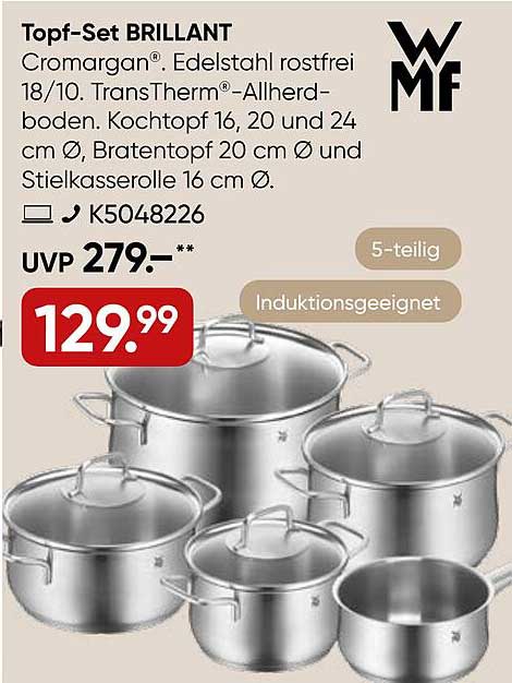 Topf-Set BRILLANT von WMF – 5-teilig