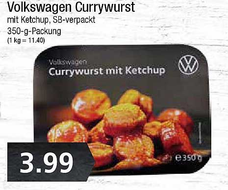 Volkswagen Currywurst mit Ketchup 350-g-Packung