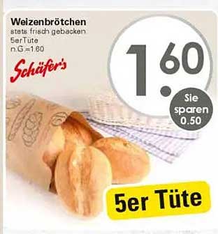 Weizenbrötchen 5er Tüte - immer frisch gebacken