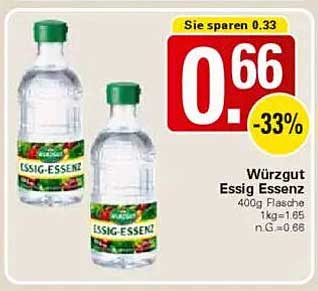 Würzgut Essig Essenz 400g Flasche