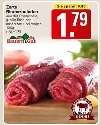 Zarte Rinderrouladen aus der Oberschale